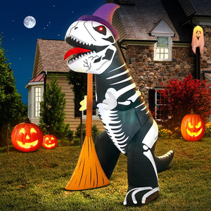 Halloween Home Outdoor Inflatable Decoration Witch Ghost Pumpkin Party Cosplay Prop Holiday Blow Up Yard Garden Decor With LED acacuss
