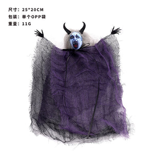 2023 Halloween Horror Mask Ghost Pendants Fright Demon Devil Doll Pendants Ghost Festival Happy Halloween Party Decor For Home acacuss