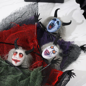 2023 Halloween Horror Mask Ghost Pendants Fright Demon Devil Doll Pendants Ghost Festival Happy Halloween Party Decor For Home acacuss