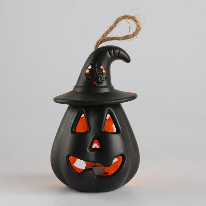 Halloween LED Hanging Pumpkin Lantern Lights Ghost Lights Skeleton Candle Lantern Lights Halloween Party Horror Props Home Decor acacuss