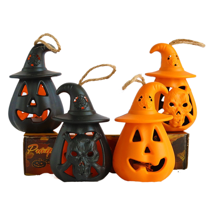 Halloween LED Hanging Pumpkin Lantern Lights Ghost Lights Skeleton Candle Lantern Lights Halloween Party Horror Props Home Decor acacuss