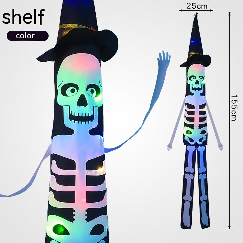 Halloween Led Colored Lamp Skull Frame Hair Dryer Decorative Lights acacuss
