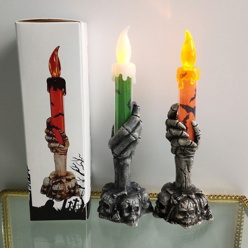 2023 Halloween Lights Skull Ghosts Party Demon Hand Candle Lights Led Pumpkin Party Happy Halloween Party Decor For Home acacuss
