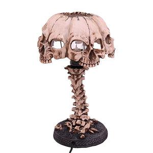 Halloween Luminous Skull Night Light Creative Resin Skull Table Lamp Home Office Decor Desktop Ornament Halloween Party Decora acacuss