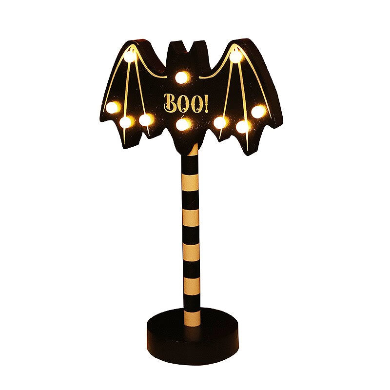 Halloween Party Decors Wood Sign Pumpkin Ghost Bat Night Lamp Halloween Ghost Festival Party Decorations for Home 2023 Christmas acacuss