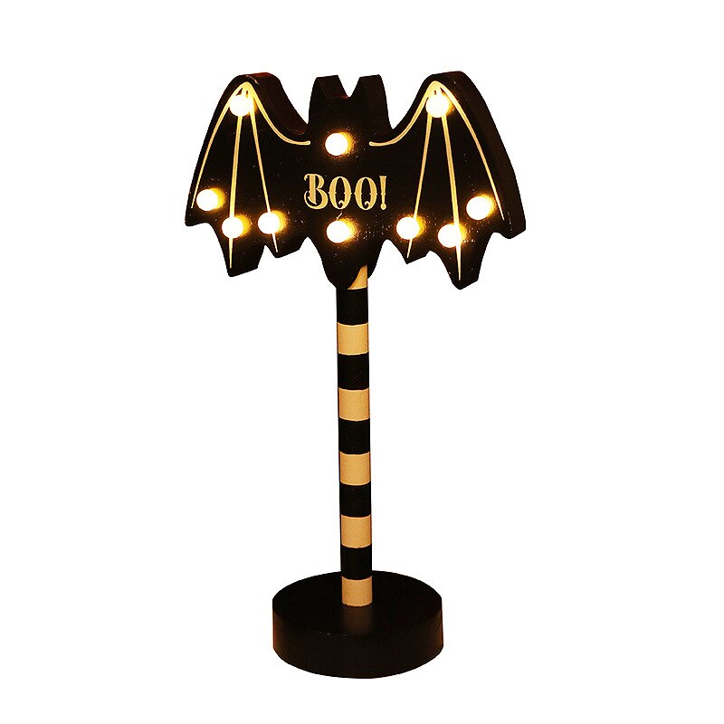 Halloween Party Decors Wood Sign Pumpkin Ghost Bat Night Lamp Halloween Ghost Festival Party Decorations for Home 2023 Christmas acacuss