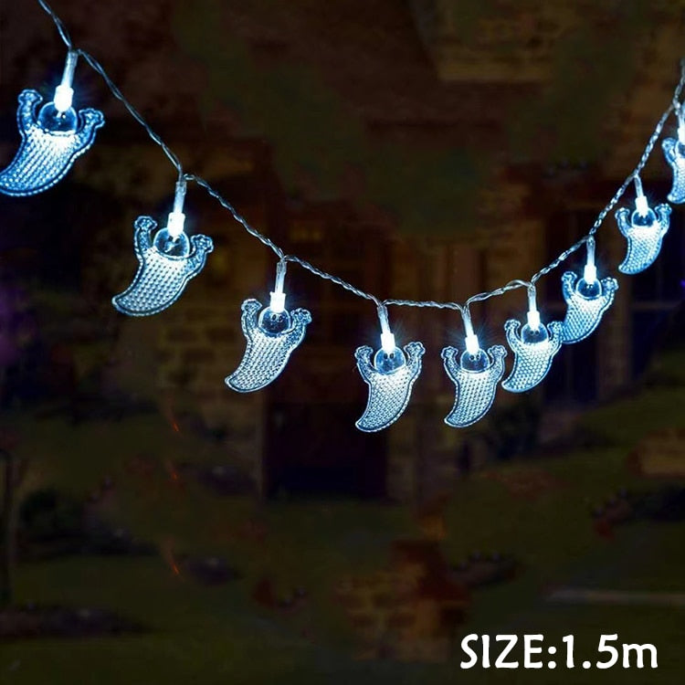 Halloween Pumpkin Bat Spider Light String Glowing Horror Led Decorative Lamp Trick Or Treat Happy 2023 Halloween Day Decor acacuss