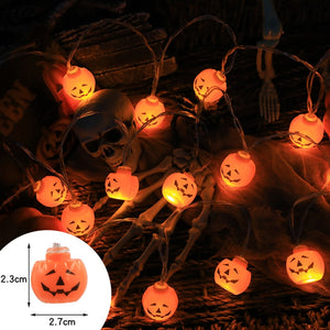 Halloween Pumpkin Bat Spider Light String Glowing Horror Led Decorative Lamp Trick Or Treat Happy 2023 Halloween Day Decor acacuss