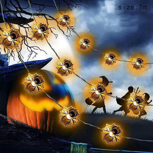 Halloween Pumpkin Bat Spider Light String Glowing Horror Led Decorative Lamp Trick Or Treat Happy 2023 Halloween Day Decor acacuss