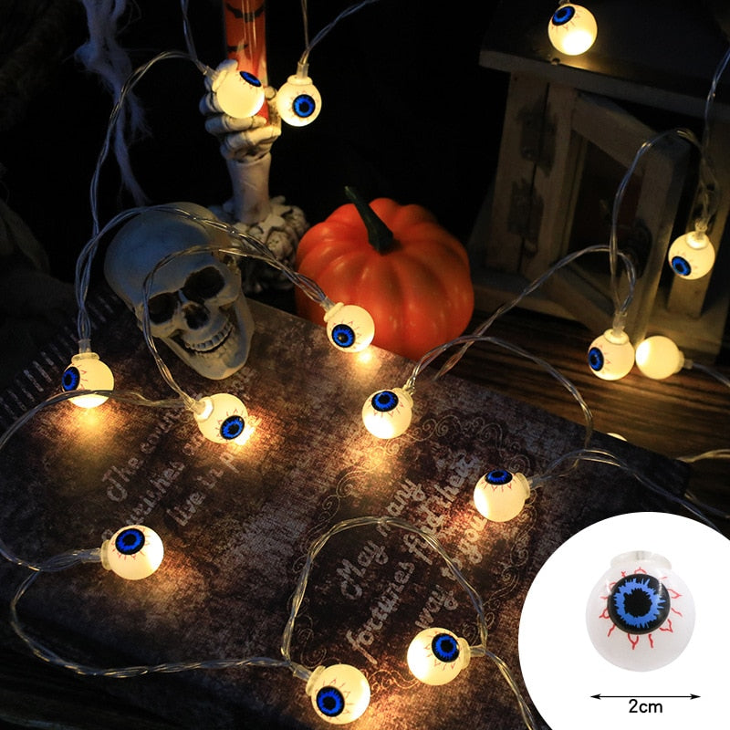 Halloween Pumpkin Bat Spider Light String Glowing Horror Led Decorative Lamp Trick Or Treat Happy 2023 Halloween Day Decor acacuss