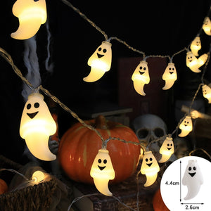Halloween Pumpkin Bat Spider Light String Glowing Horror Led Decorative Lamp Trick Or Treat Happy 2023 Halloween Day Decor acacuss