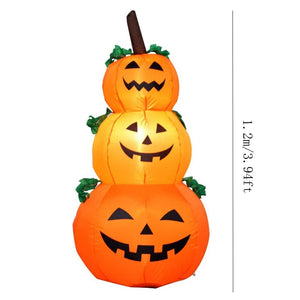 Halloween Pumpkin Ghost 120CM Giant Inflatable LED Lighted Toys 3 Jack-O-Lanterns Yard Graden Home Decoration Party Props Airbow acacuss
