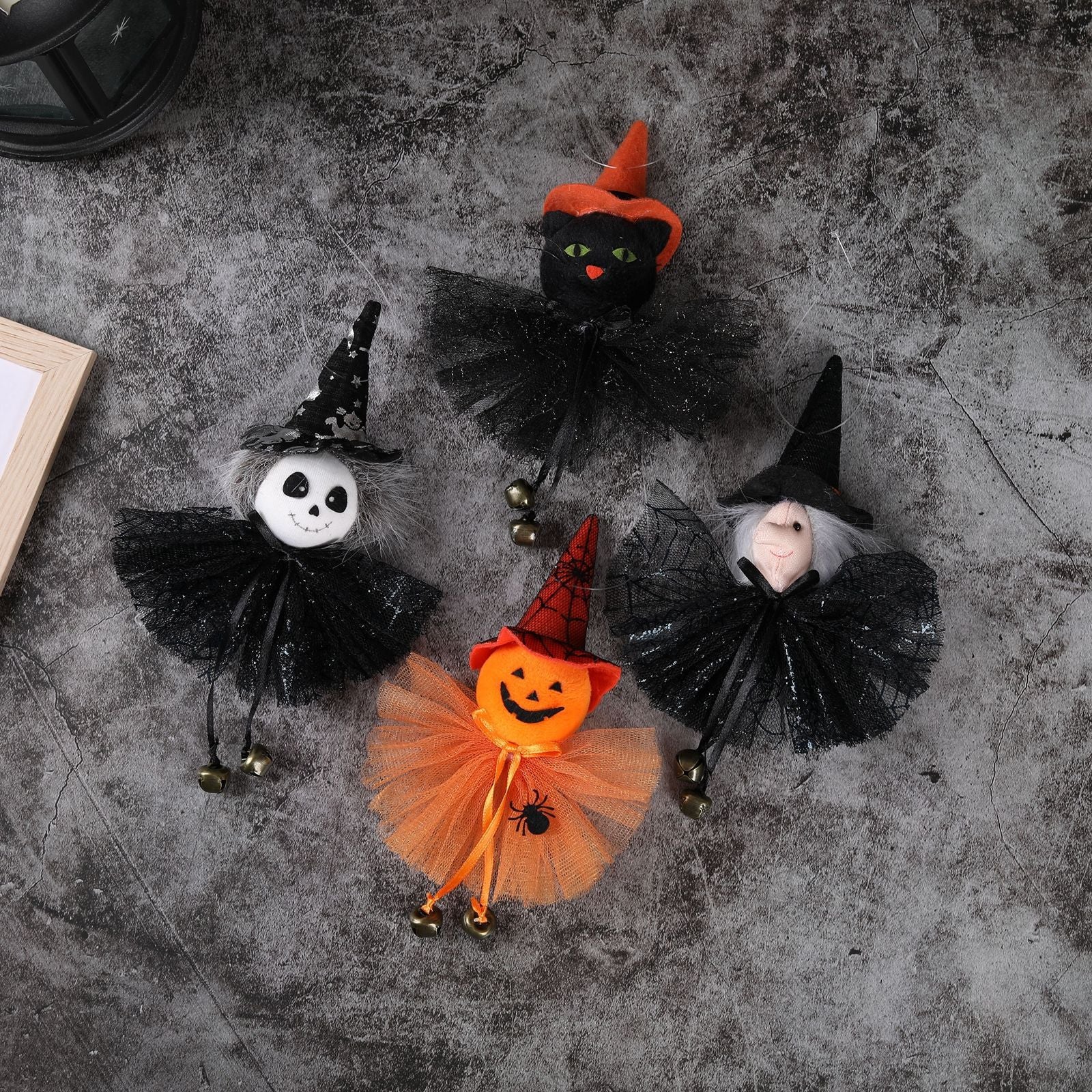 Halloween Pumpkin Ghost Witch Black Cat Pendant Scary Witch Hanging Oranments Happy Halloween Party Decoration for Home 2023 acacuss