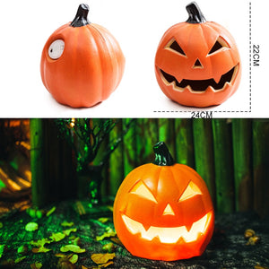 Halloween Pumpkin Led Light Lamp Creative Lantern Decoration Flashing Light Gypsophila Ghost Festival Dress Up Glowing acacuss