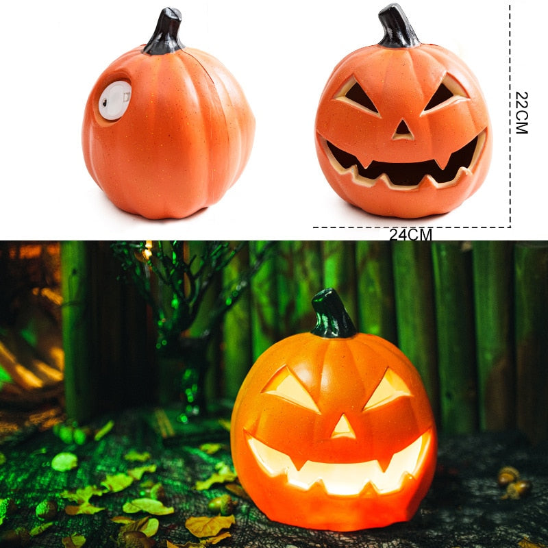Halloween Pumpkin Led Light Lamp Creative Lantern Decoration Flashing Light Gypsophila Ghost Festival Dress Up Glowing acacuss