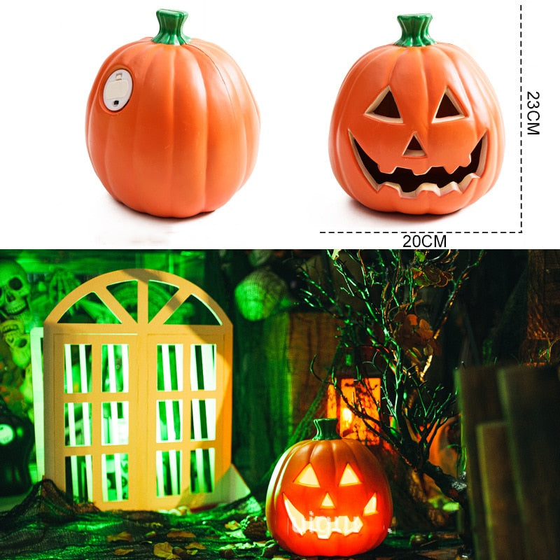 Halloween Pumpkin Led Light Lamp Creative Lantern Decoration Flashing Light Gypsophila Ghost Festival Dress Up Glowing acacuss