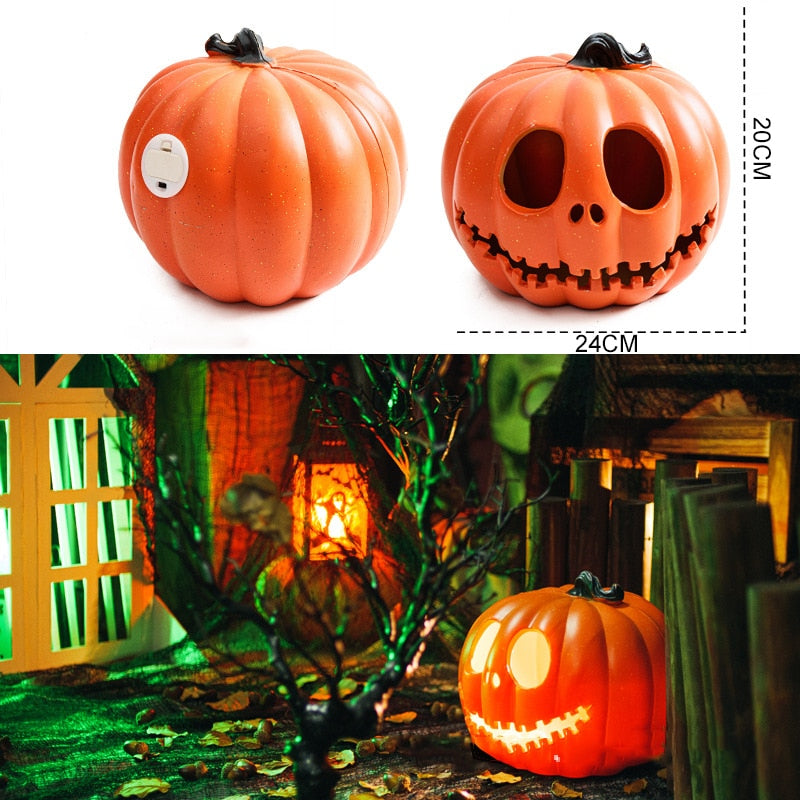 Halloween Pumpkin Led Light Lamp Creative Lantern Decoration Flashing Light Gypsophila Ghost Festival Dress Up Glowing acacuss