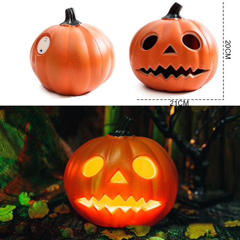 Halloween Pumpkin Led Light Lamp Creative Lantern Decoration Flashing Light Gypsophila Ghost Festival Dress Up Glowing acacuss