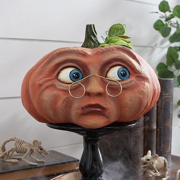 Halloween Pumpkin Outdoor Garden Decoration Ghost Party Pumpkin Six Weird Resin Crafts Ornaments acacuss