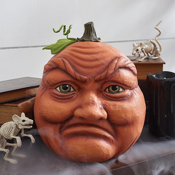 Halloween Pumpkin Outdoor Garden Decoration Ghost Party Pumpkin Six Weird Resin Crafts Ornaments acacuss