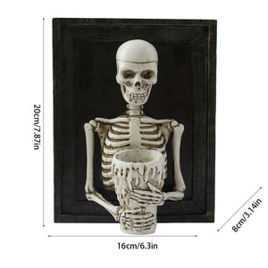 Halloween Skeleton Photo Frame Home Decoration Skeleton Candlestick Holder Resin Wall Hanger Desktop Pendant LivingRoon Decora acacuss