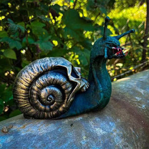 Halloween Snail Shape Statue Garden Decorations Ornaments acacuss