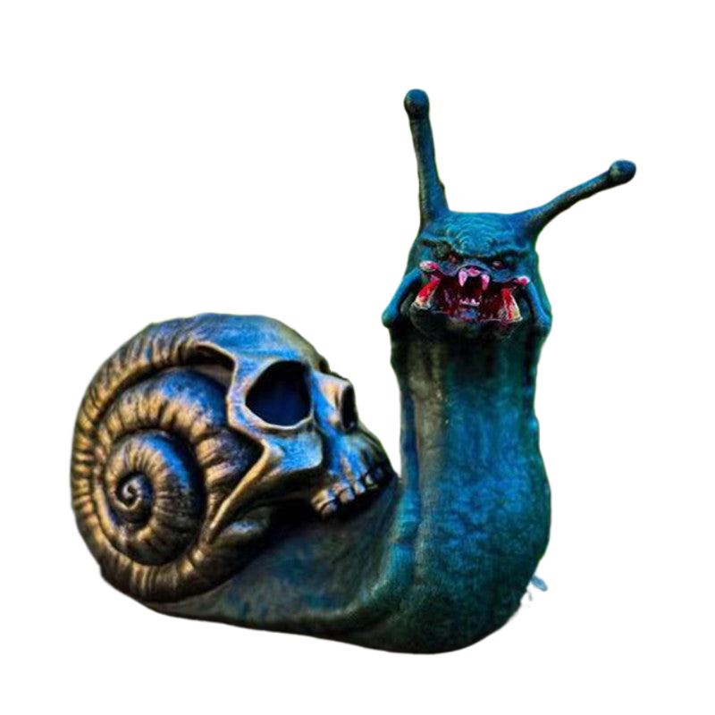 Halloween Snail Shape Statue Garden Decorations Ornaments acacuss