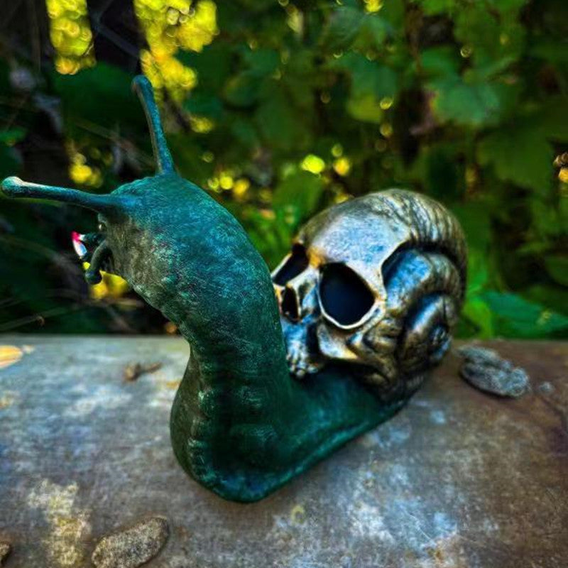 Halloween Snail Shape Statue Garden Decorations Ornaments acacuss