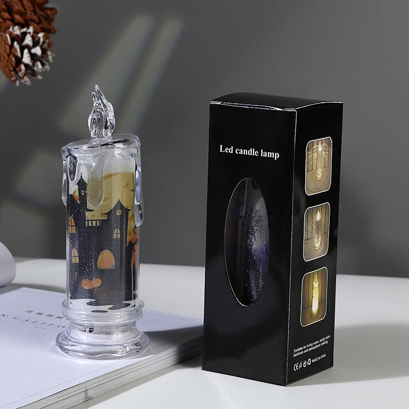 Halloween Tears LED Candle Lamp Ghost Festival Party DIY Pumpkin Bat Witch Happy Halloween Day Decor For Ghost House 20223 acacuss
