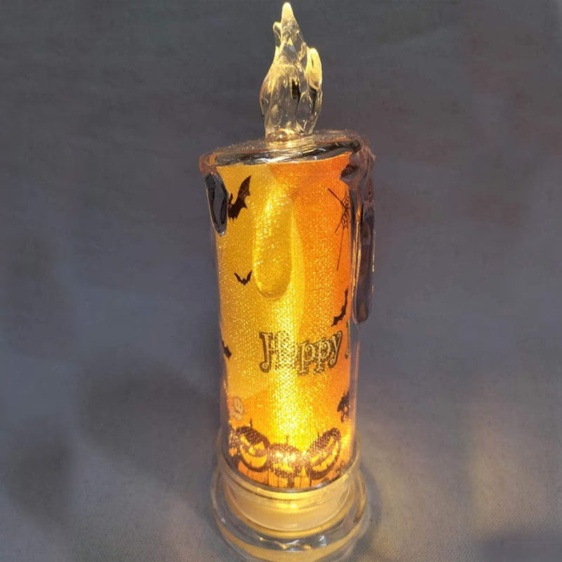 Halloween Tears LED Candle Lamp Ghost Festival Party DIY Pumpkin Bat Witch Happy Halloween Day Decor For Ghost House 20223 acacuss
