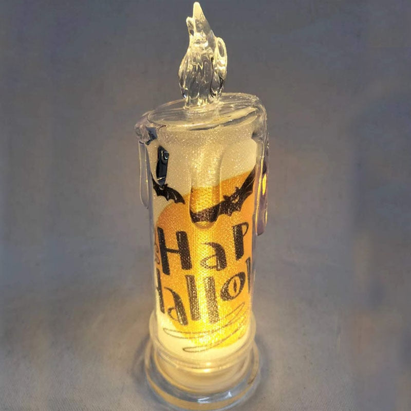 Halloween Tears LED Candle Lamp Ghost Festival Party DIY Pumpkin Bat Witch Happy Halloween Day Decor For Ghost House 20223 acacuss