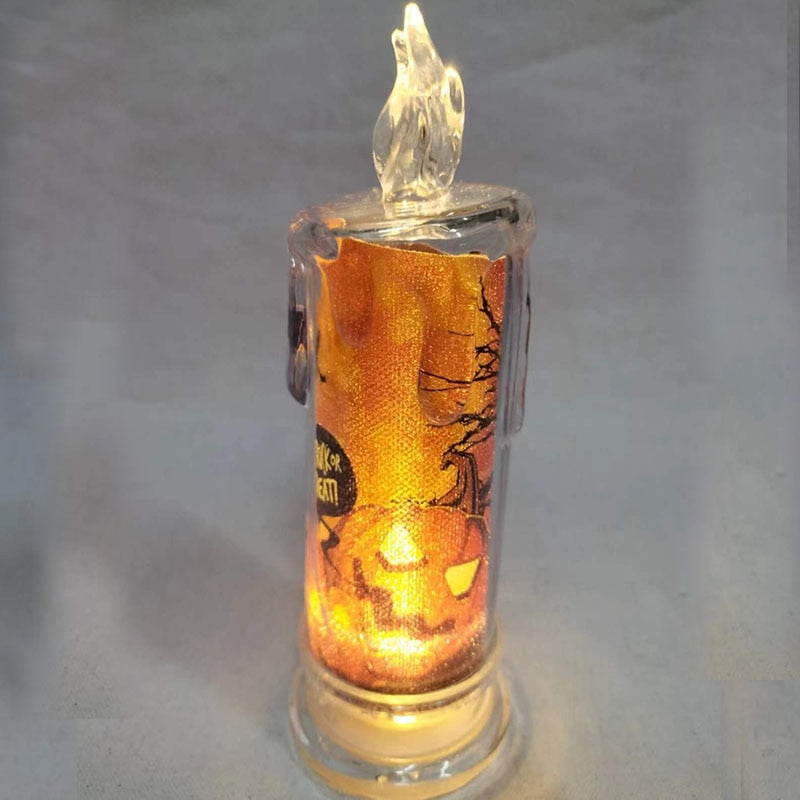 Halloween Tears LED Candle Lamp Ghost Festival Party DIY Pumpkin Bat Witch Happy Halloween Day Decor For Ghost House 20223 acacuss