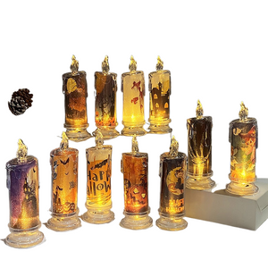 Halloween Tears LED Candle Lamp Ghost Festival Party DIY Pumpkin Bat Witch Happy Halloween Day Decor For Ghost House 20223 acacuss