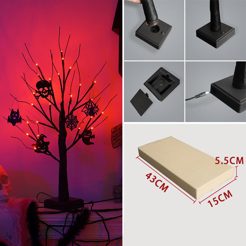 Halloween Tree Light Led Holiday Party Layout Home Decorative Lamp acacuss