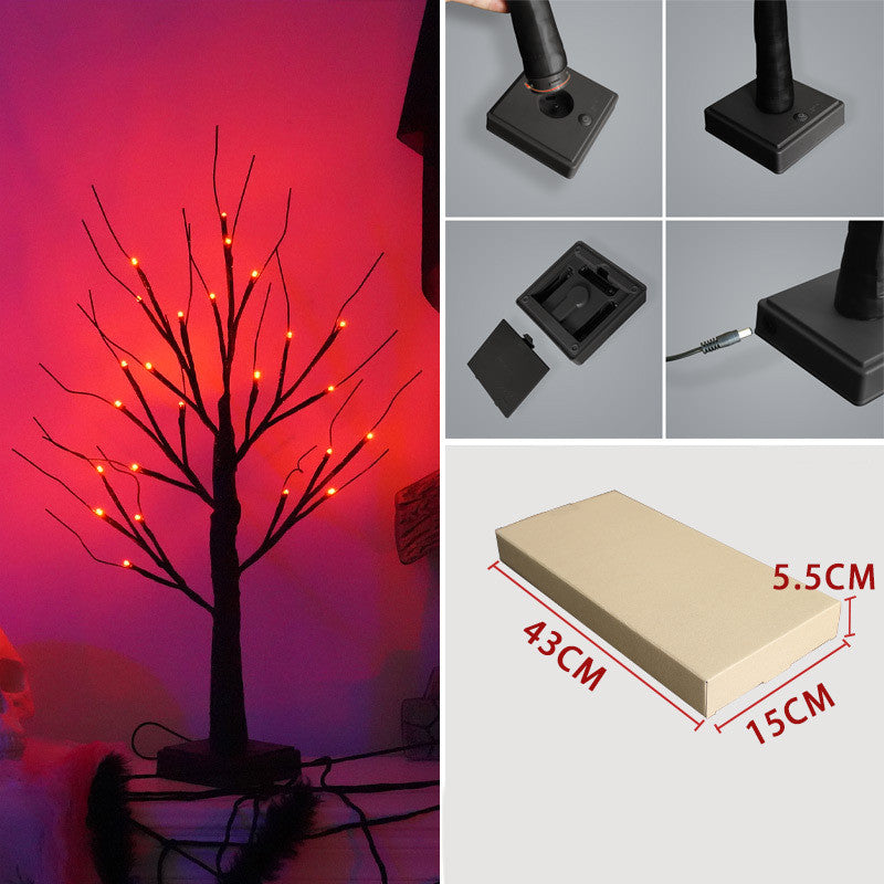 Halloween Tree Light Led Holiday Party Layout Home Decorative Lamp acacuss