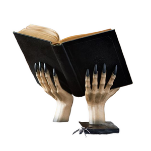 Halloween Witch Book Stand Halloween Resin Statue Witch Hand Bookends Halloween Party Table Decoration Witch Hands Book Holder acacuss