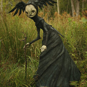 Halloween Witch Figurine Statue Resin Creepy Witch Sculptures Garden Decoration for Home Patio Yard Lawn Porch Garden Decoration acacuss