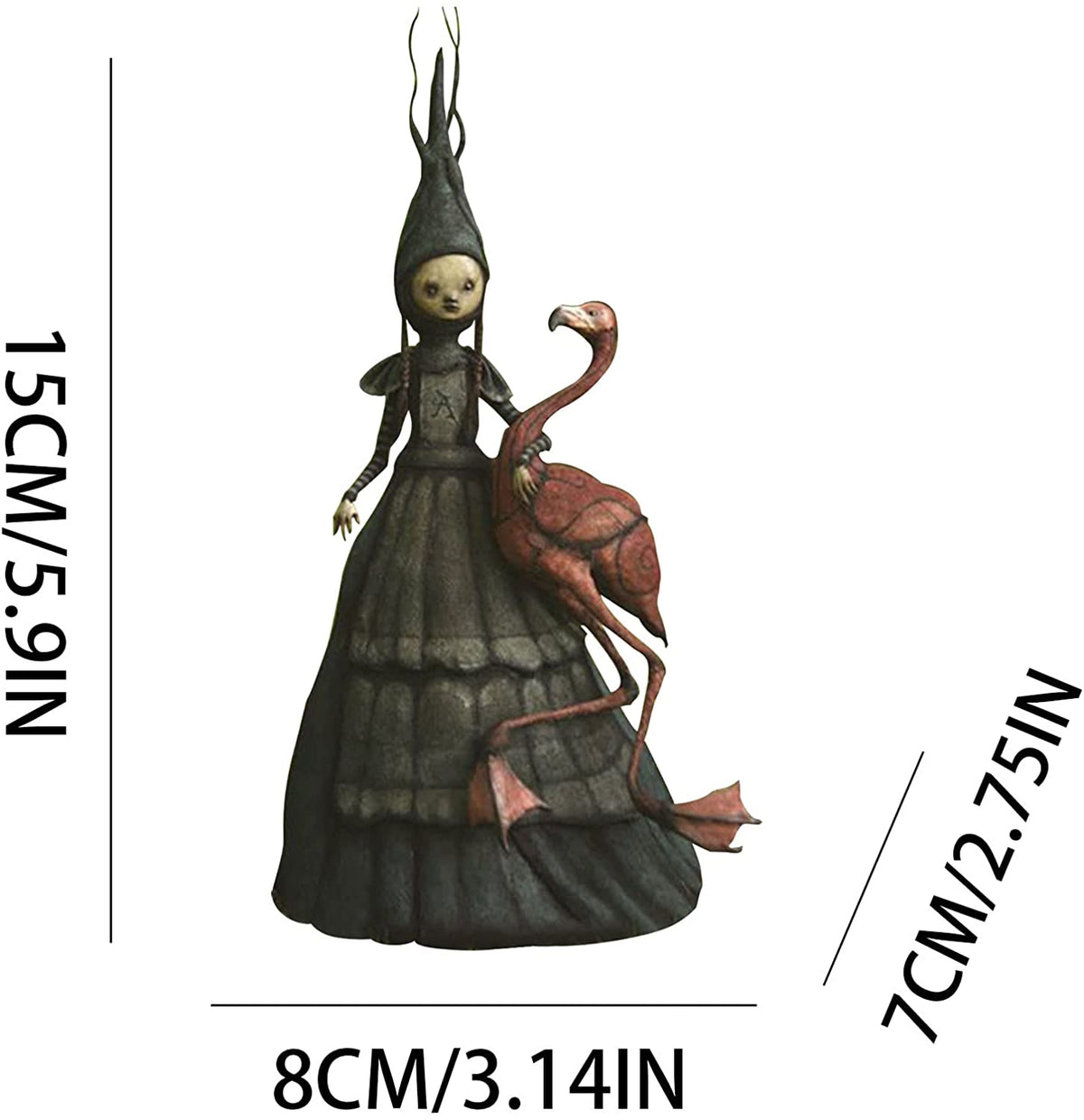 Halloween Witch Figurine Statue Resin Creepy Witch Sculptures Garden Decoration for Home Patio Yard Lawn Porch Garden Decoration acacuss