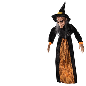 Halloween Witch Ghost Decor Horror Pendant Glowing Prank Props Electric Toys Haunted House Bar Club Home Festival Decoration acacuss