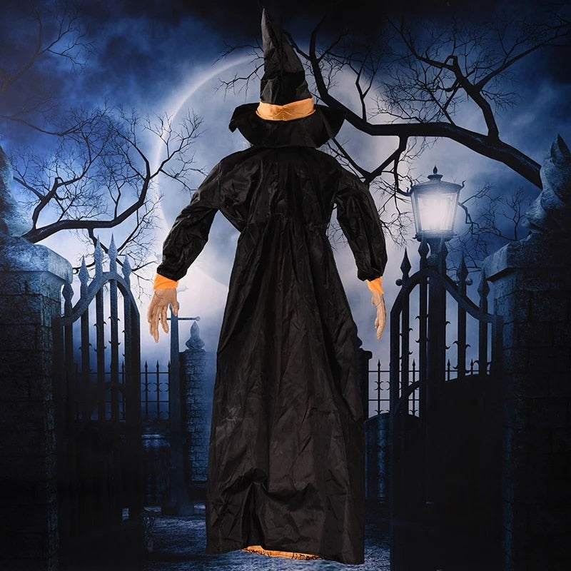 Halloween Witch Ghost Decor Horror Pendant Glowing Prank Props Electric Toys Haunted House Bar Club Home Festival Decoration acacuss