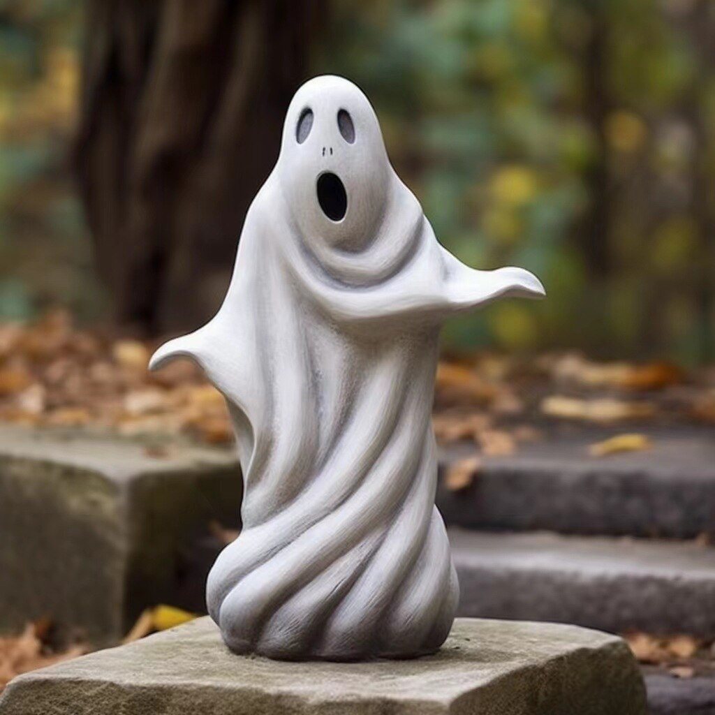 Halloween garden sculpture Black Ghost Outdoor statue garden decoration resin crafts fairy garden acacuss