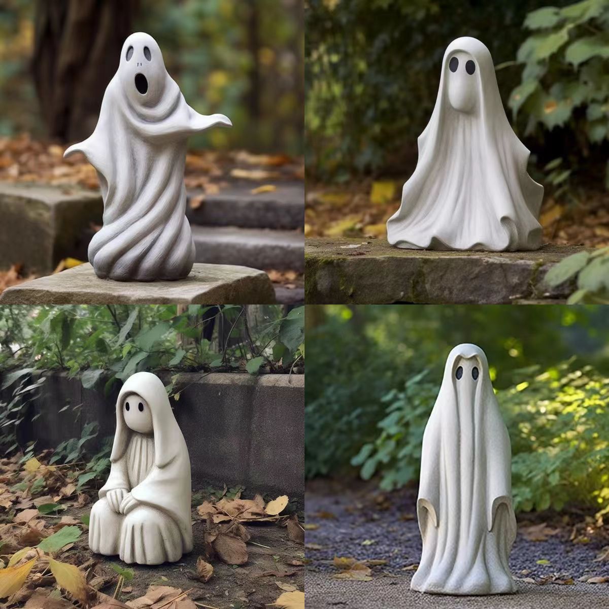 Halloween garden sculpture Black Ghost Outdoor statue garden decoration resin crafts fairy garden acacuss