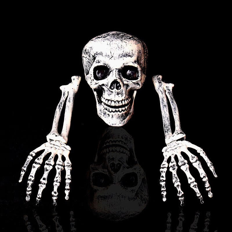 Halloween skeleton skull simulation skeleton hand bone garden lawn decoration haunted house horror Halloween Home Decoration2023 acacuss