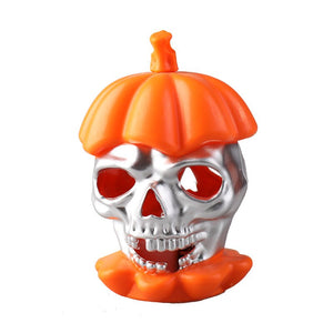 Halloween skulls electronic candles Halloween party decorations horror props outdoor garden bar haunted house decorations glow acacuss