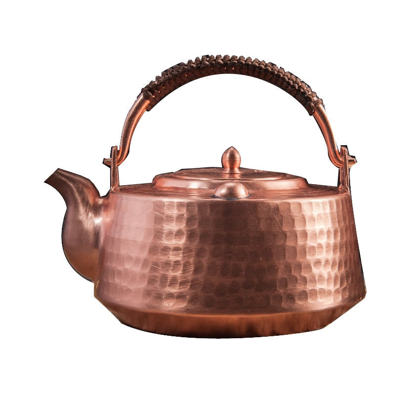 Handmade Vintage Unique  Copper Teapot Pure Copper tea kettle Teapot Solid Copper Tea pot Kettle Stovetop Teapot, 0.8Quarts - ACACUSS