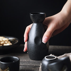 Hand-Painted Ceramic Sake Wine Set Frosted Hand-Feeling 35-170ml 1 Hip Flask 2/4 Cup Vodka Shochu Gift Bar Set Decanter acacuss