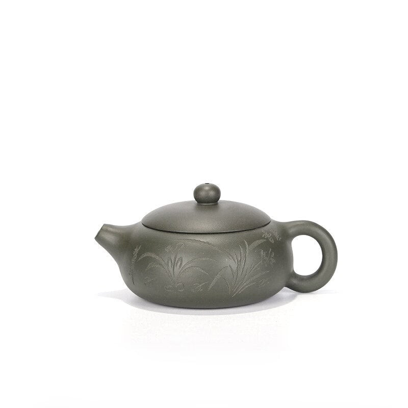 Hand Painted Orchid Pattern Tea Set Kettle Yixing Handmade Purple Clay Tea Pot Tea Ceremony Xishi Teapot Tea Ceremony Gifts acacuss
