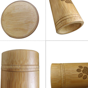 Handmade Bamboo Pet Urns Dog Paw Cat Foot Pattern Cremation Ashes Urn Keepsake Casket Columbarium Urns for Cat Dogs Accessories acacuss
