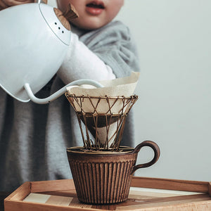 Handmade Ceramic Coffee Mug Retro Style Pottery Cups 320ml Milk Oat Breakfast Cup Heat Resistant Creative Gift for Friends acacuss