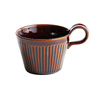 Handmade Ceramic Coffee Mug Retro Style Pottery Cups 320ml Milk Oat Breakfast Cup Heat Resistant Creative Gift for Friends acacuss